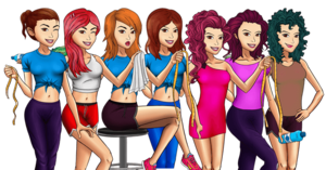 Female Diet Mascot Maker - Can be opened in PowerPoint, Adobe Photoshop, and GIMP Thumbnail