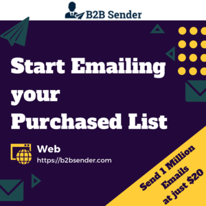 B2BSender - Send 1 Million emails on your purchased list at just $20 Thumbnail