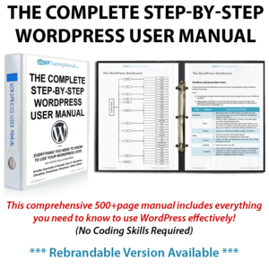 The Complete Step-By-Step WordPress User Manual & Rebrandable Version - 500+ Pages! Thumbnail